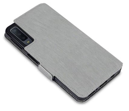 Mobilväska Samsung Galaxy A7 2018 Grå Slim