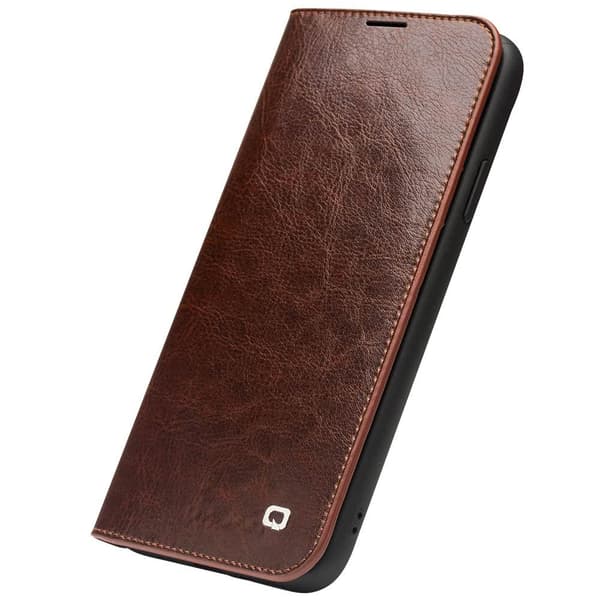 iPhone 11 Etui Ægte Læder Kortholder Brun