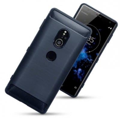 Mobilskal Sony Xperia XZ2 Carbon Dark Blue