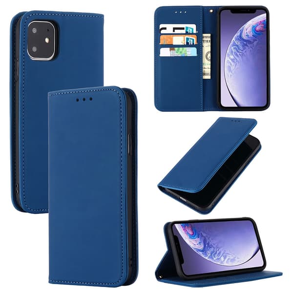 iPhone 11 - Praktiskt Plånboksfodral (FLOVEME) Mörkblå