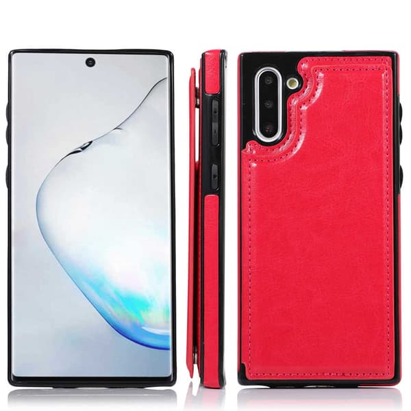 Elegant Nkobee Skal med Korthållare - Samsung Galaxy Note10 Rosaröd