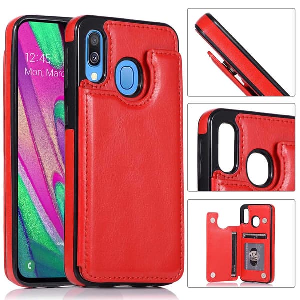 Samsung Galaxy A40 - Stilsäkert Skyddsskal med Kortfack NKOBEE