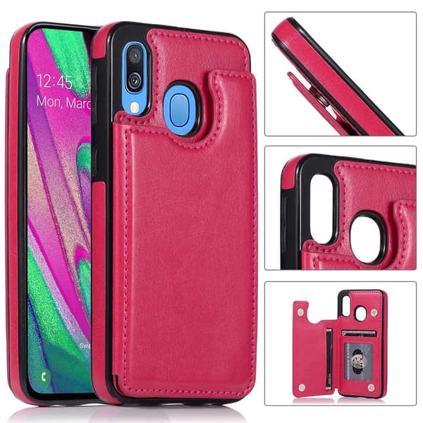 Elegant Skyddsskal med Kortfack - Samsung Galaxy A20E