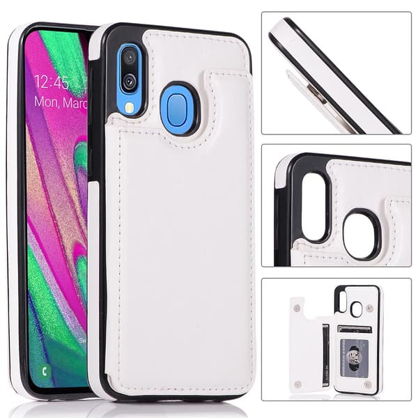 Elegant Skyddsskal med Kortfack - Samsung Galaxy A20E