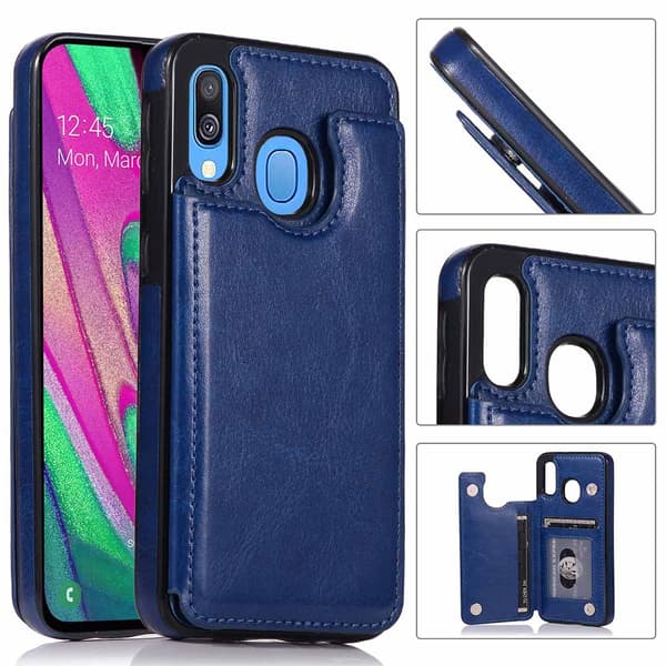 Elegant Skyddsskal med Kortfack - Samsung Galaxy A20E