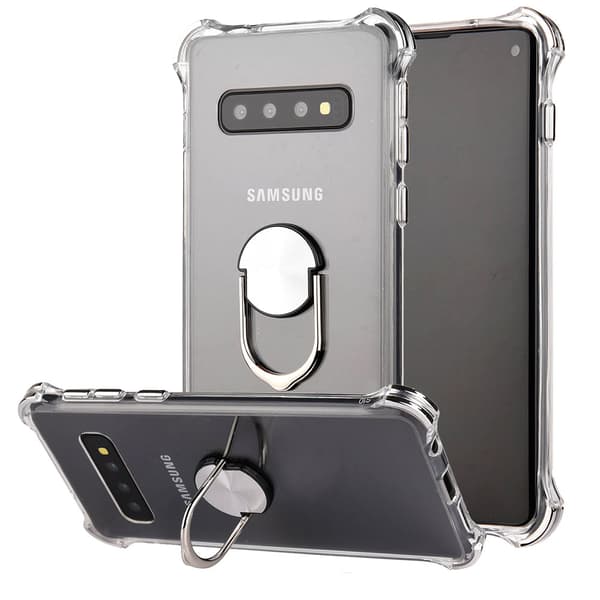 Samsung Galaxy S10 - Skyddande Praktiskt Skal med Ringhållare