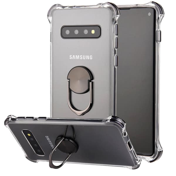 Samsung Galaxy S10 - Professionellt Skal med Ringhållare Svart