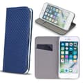Miniatyrbillede 1 af 2: iPhone 7 / 8 Smart Carbon Flip Case Mobilplånbok - Mörkblå