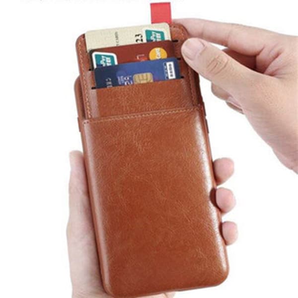 iPhone 11 - Praktiskt Stilrent Retro Skal med Kortfack LEMAN