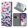 Pikkukuva 1 / 2: iPhone XS Max - Smart Trendy Hearts Fodral Mobilplånbok