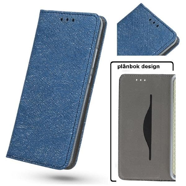iPhone X / XS - Smart Shine Flip Case Mobilplånbok - Blå