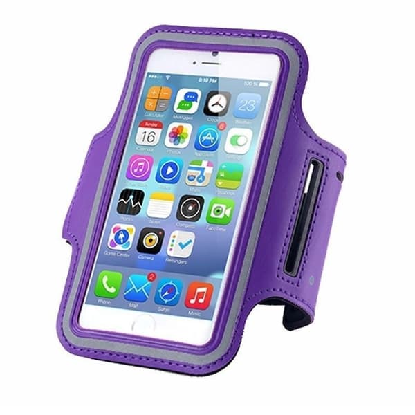 Universal Sportarmband 5" - 5.7" För iPhone & Android - Lila