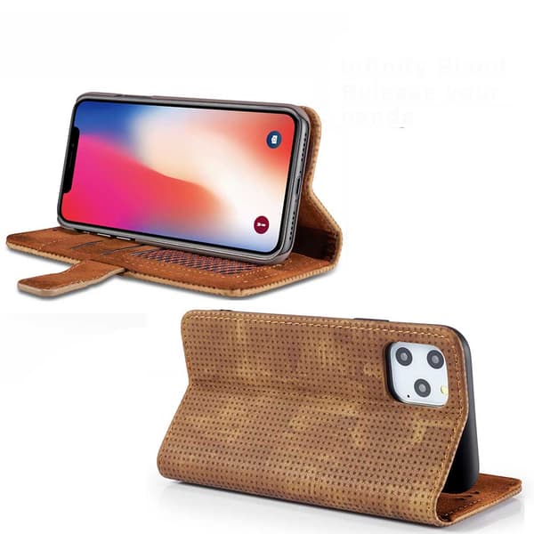 iPhone 11 Pro Max - Genomtänkt Vintage Plånboksfodral