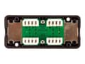 Miniatyrbilde 5 av 5: Netrack - Nettverkkopler - 4 pin-IDC krone til 4 pin-IDC krone - UTP - CAT 6 - svart