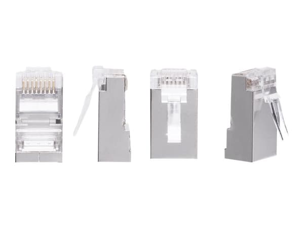 Netrack - Nettverkkontakt - RJ-45 (hann) - FTP - CAT 6 - gjennomsiktig (en pakke 100)