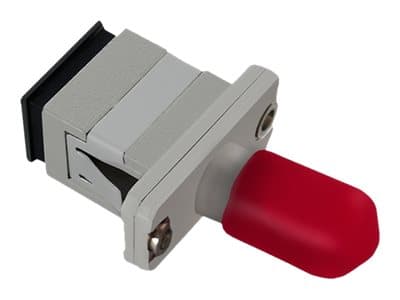Qoltec Hybrid Simplex - Kopplingsdon för nätverk - SC/UPC-multiläge (hona) till ST/UPC-multiläge (hona) - fiberoptisk