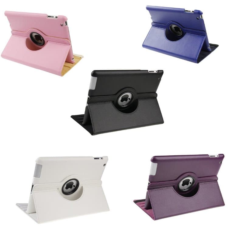 Roterbart läderfodral till Apple iPad 2/3/4