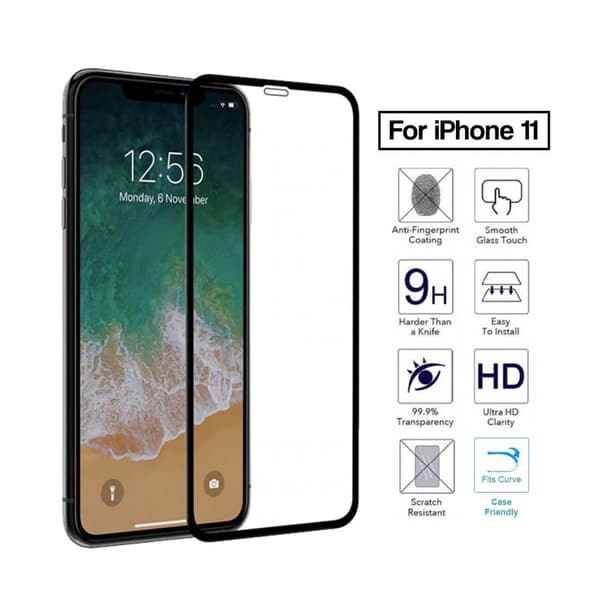 iPhone 11 HD 3D -näytönsuoja Tuotettu lasihiilikuitu