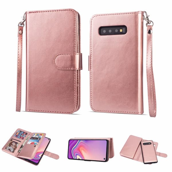 Samsung Galaxy S10 Plus - Genomtänkt 9-Korts Plånboksfodral