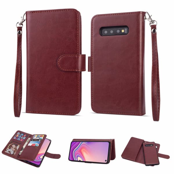 Samsung Galaxy S10 Plus - Genomtänkt 9-Korts Plånboksfodral