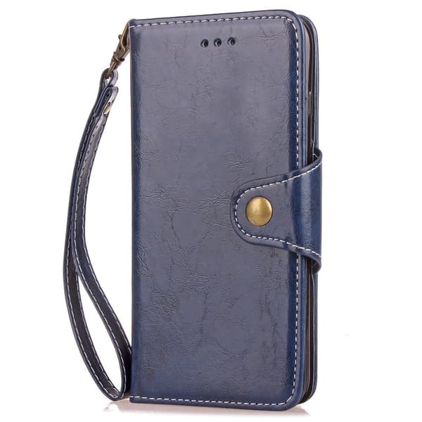 Samsung Galaxy S9 Plus - Retro Oil Fodral Mobilplånbok - Blå