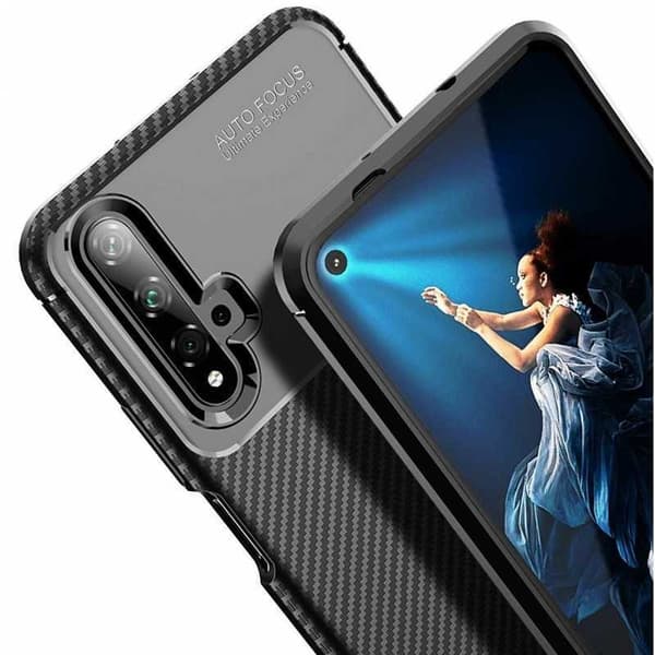 Huawei Nova 5T Shockproof Slim Cover FullCarbon V4