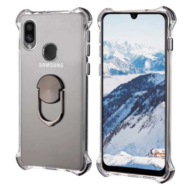 Exklusivt Silikonskal med Ringh�llare - Samsung Galaxy A40