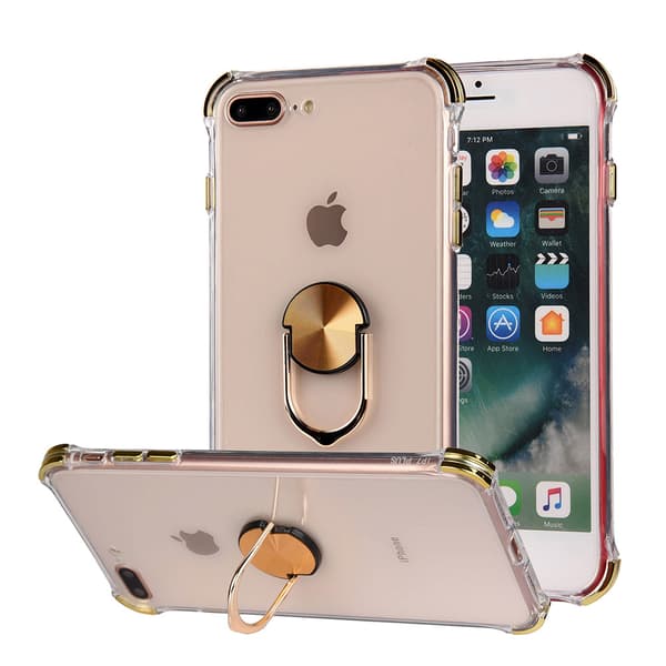 iPhone 8 Plus - Praktiskt Skyddande Skal med Ringhållare