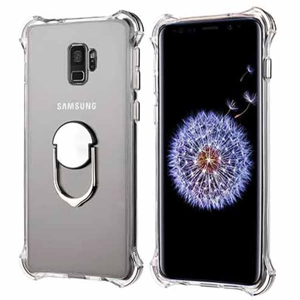 Samsung Galaxy S9 - Skyddande Silikonskal med Ringhållare