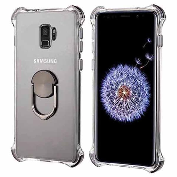 Samsung Galaxy S9 - Skyddande Silikonskal med Ringhållare