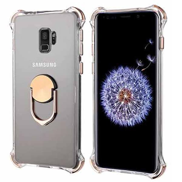 Samsung Galaxy S9 - Skyddande Silikonskal med Ringhållare