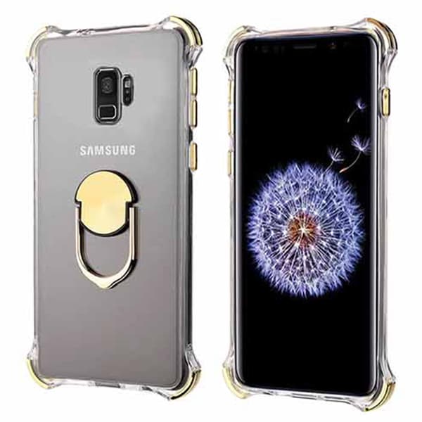 Samsung Galaxy S9 - Skyddande Silikonskal med Ringhållare