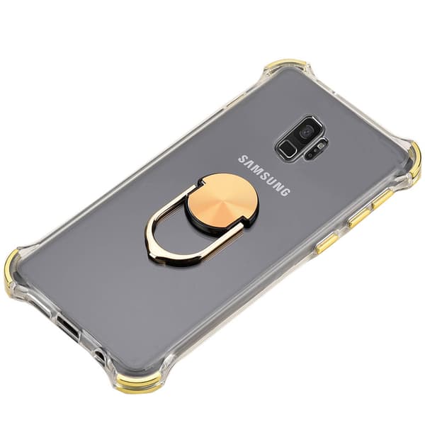 Samsung Galaxy S9 - Skyddande Silikonskal med Ringhållare