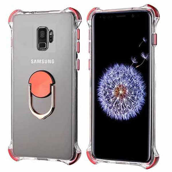 Samsung Galaxy S9 - Skyddande Silikonskal med Ringhållare