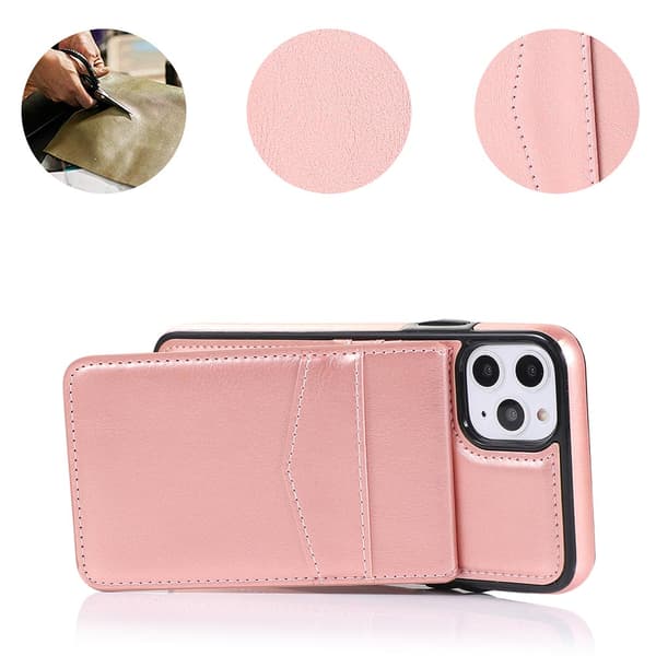 iPhone 11 - Elegant LEMAN Skal med Kortfack