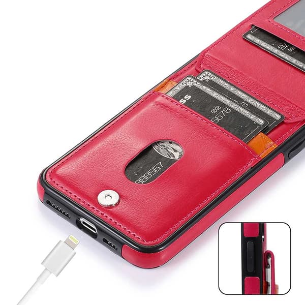 iPhone 11 Pro Max - Skyddande Skal med Kortfack (LEMAN)