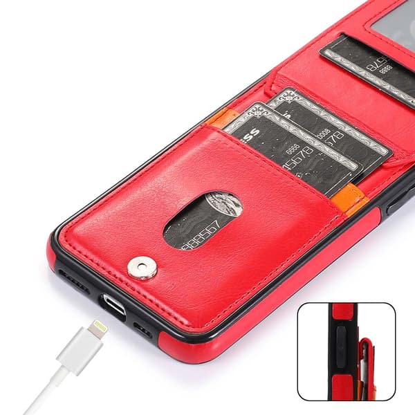 iPhone 11 Pro Max - Skyddande Skal med Kortfack (LEMAN)