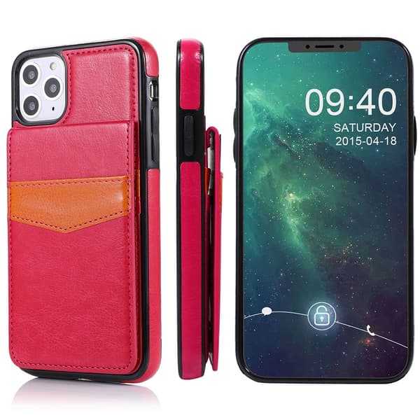 iPhone 11 - Praktiskt Stilrent Leman Skal med Korthållare