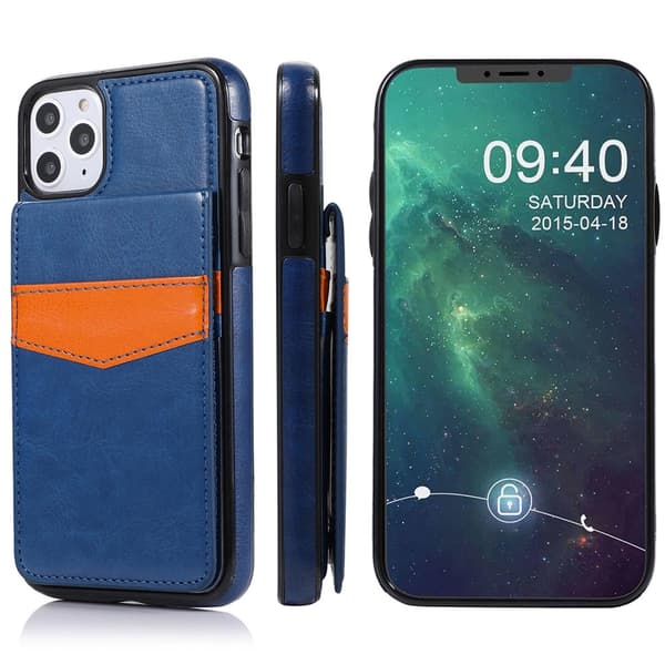 iPhone 11 - Praktiskt Stilrent Leman Skal med Korthållare