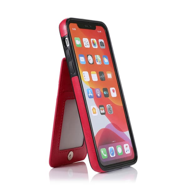 iPhone 11 - Praktiskt Stilrent Leman Skal med Korthållare