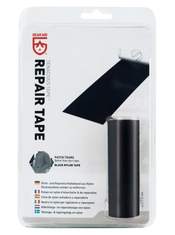 GEAR AID TENACIOUS TAPE BLACK, svart lagningslapp skalplagg, lagningslapp dun