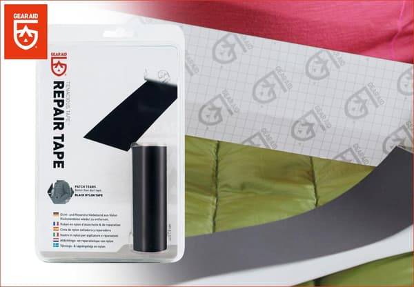 GEAR AID TENACIOUS TAPE BLACK, svart lagningslapp skalplagg, lagningslapp dun