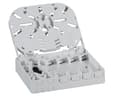 Miniatyrbilde 3 av 4: FTTH innendørs DIN-skinneboks for 4 fibre, 4 koblinger og holder for overflødig fiber (FTTH-BOX-IN-5)