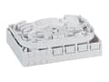 Miniatyrbilde 2 av 4: FTTH innendørs DIN-skinneboks for 4 fibre, 4 koblinger og holder for overflødig fiber (FTTH-BOX-IN-5)