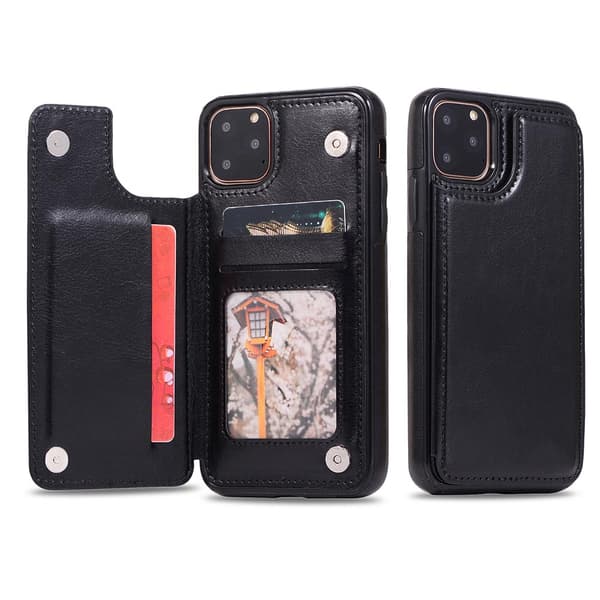 Elegant Smart Skal med Kortfack - iPhone 11 Pro Max