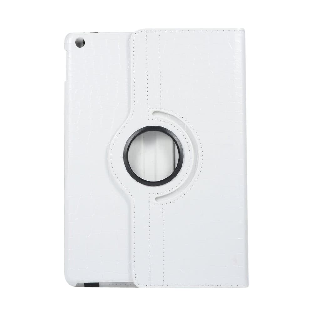 iPad 10.2 Fodral 360 Grader Vridbar Krokodilmönster Vit