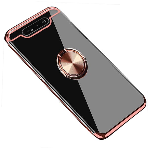 Professionellt Silikonskal med Ringhållare - Samsung Galaxy A80