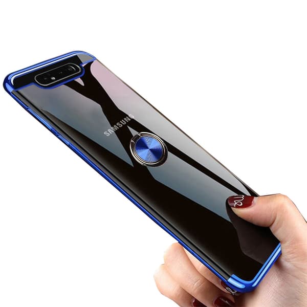 Professionellt Silikonskal med Ringhållare - Samsung Galaxy A80