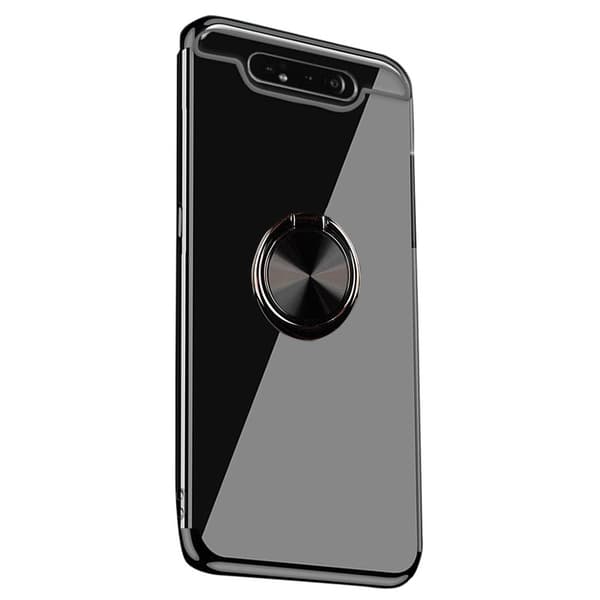 Genomtänkt Skal med Ringhållare - Samsung Galaxy A80 Svart