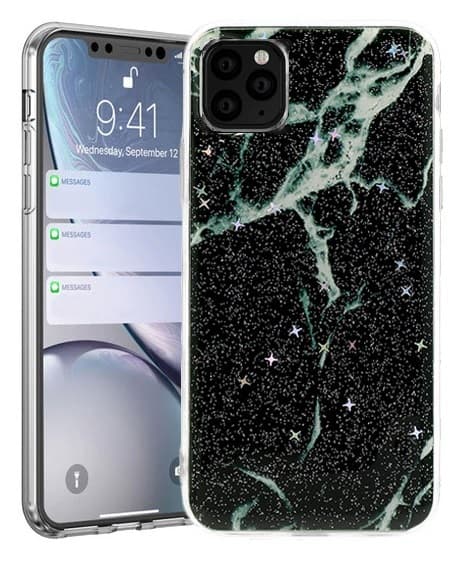 iPhone 11 Pro Max Skal - Marmor Svart